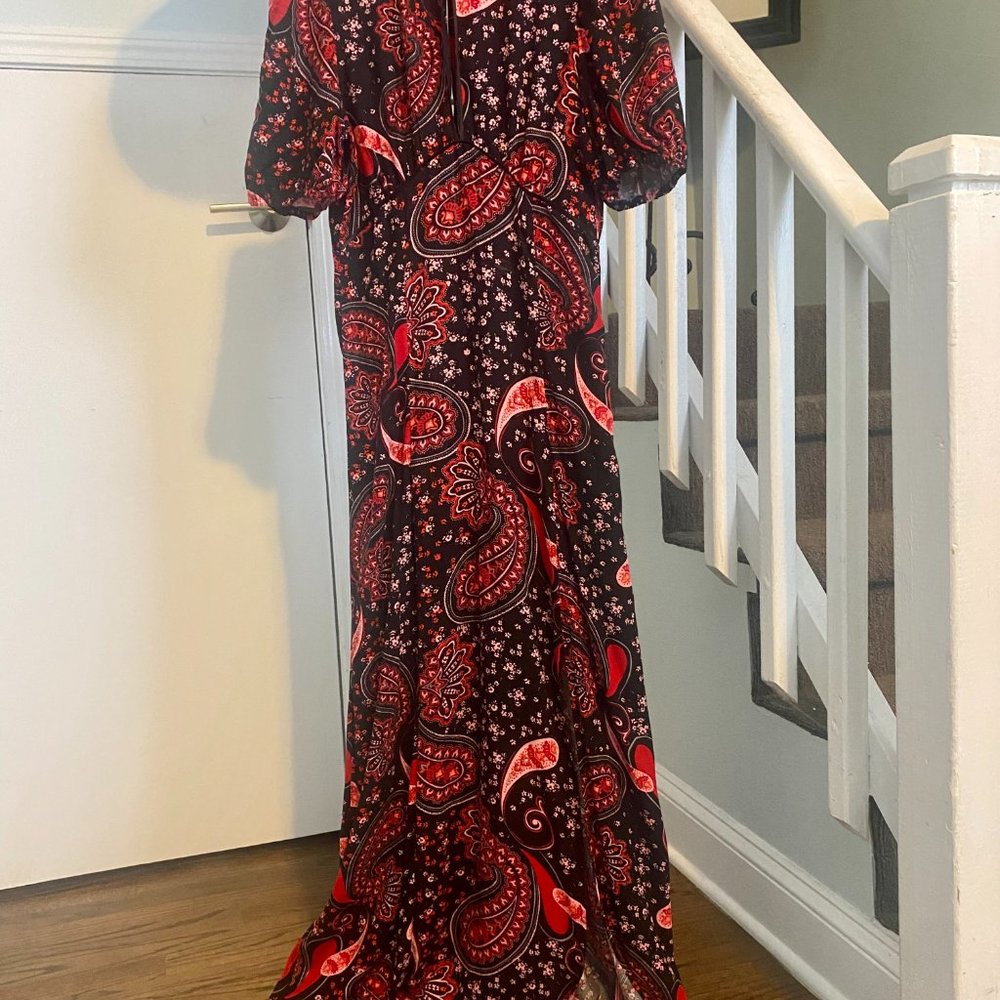 Maxi Dress, Aztec Geometric Print